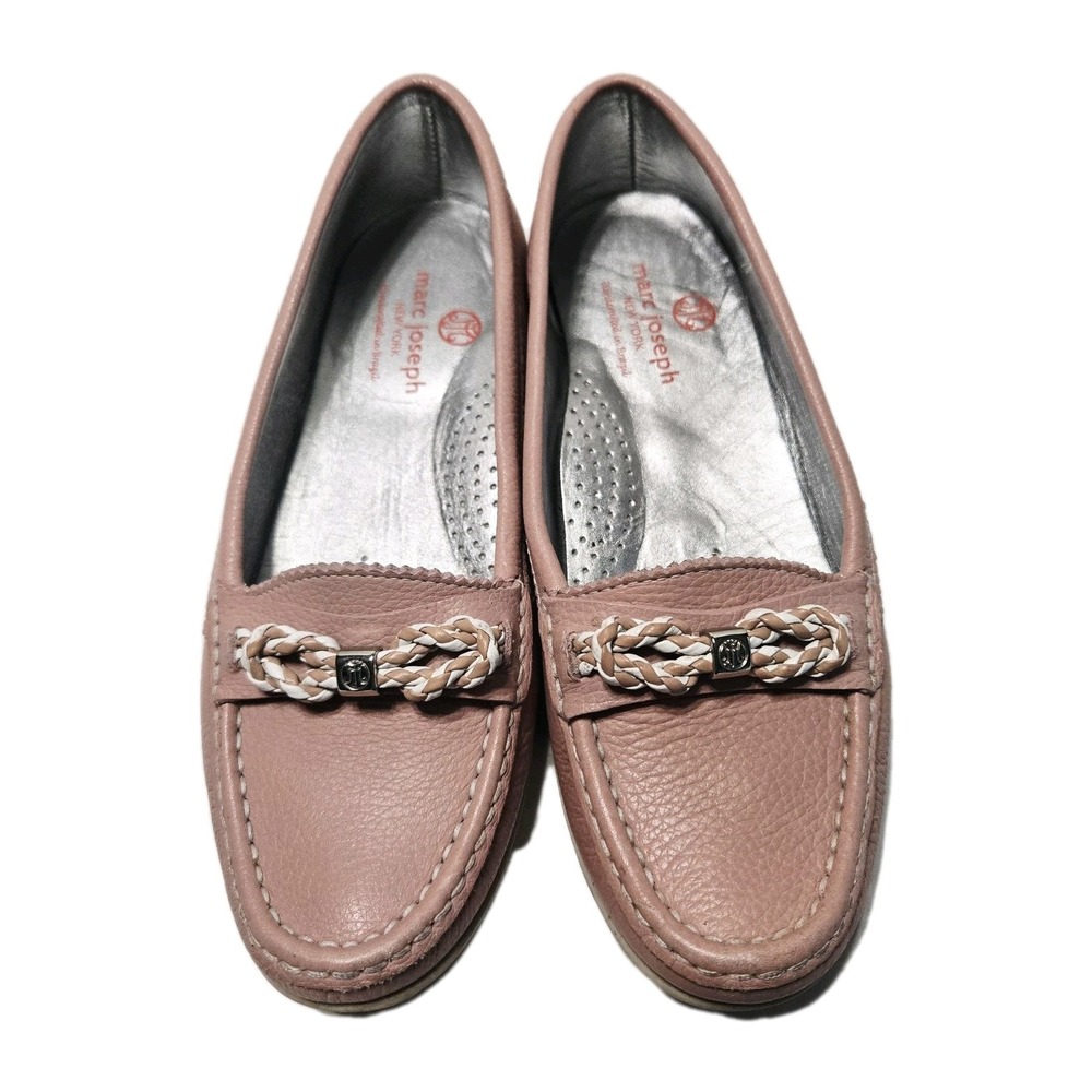 Marc‎ Joseph New York Women's Pink Leather Loafers Flats Size 7.5 Grand Street